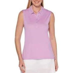 imageCallaway Womens OptiDri Sleeveless Golf Polo with UV Block Sun Protection Flexible Fit Ladies Performance ApparelLilac Chiffon