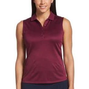imageCallaway Womens OptiDri Sleeveless Golf Polo with UV Block Sun Protection Flexible Fit Ladies Performance ApparelMagenta Purple