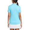 imageCallaway Womens Tournament Short Sleeve Golf Polo Shirt Added Stretch MoistureWicking Sun ProtectionBlue Atoll