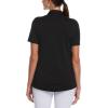 imageCallaway Womens Tournament Short Sleeve Golf Polo Shirt Added Stretch MoistureWicking Sun ProtectionCaviar Black