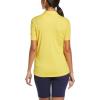 imageCallaway Womens Tournament Short Sleeve Golf Polo Shirt Added Stretch MoistureWicking Sun ProtectionLemon Zest