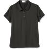 imageCallaway Girls Micro Hex Solid Short Sleeve Golf Polo Shirt MoistureWicking Durable Textured Fabric Sun ProtectionCaviar