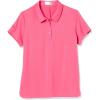 imageCallaway Girls Micro Hex Solid Short Sleeve Golf Polo Shirt MoistureWicking Durable Textured Fabric Sun ProtectionFruit Dove