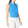 imageCallaway Womens OptiDri Sleeveless Golf Polo with UV Block Sun Protection Flexible Fit Ladies Performance ApparelBlue Sea Star