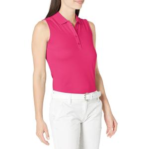 imageCallaway Womens OptiDri Sleeveless Golf Polo with UV Block Sun Protection Flexible Fit Ladies Performance ApparelLilac Rose