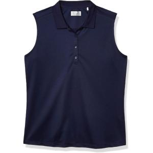 imageCallaway Womens OptiDri Sleeveless Golf Polo with UV Block Sun Protection Flexible Fit Ladies Performance ApparelPeacoat