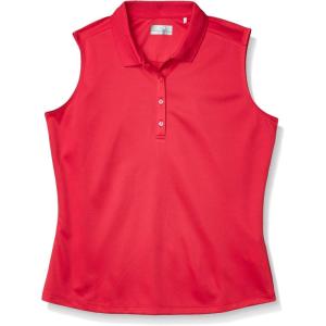 imageCallaway Womens OptiDri Sleeveless Golf Polo with UV Block Sun Protection Flexible Fit Ladies Performance ApparelVirtual Pink