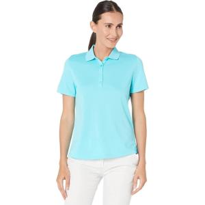 imageCallaway Womens Solid Swing Tech Short Sleeve Golf Polo ShirtBlue Curacao