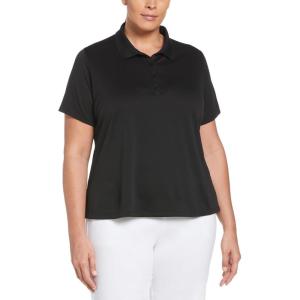 imageCallaway Womens Solid Swing Tech Short Sleeve Golf Polo ShirtCaviar