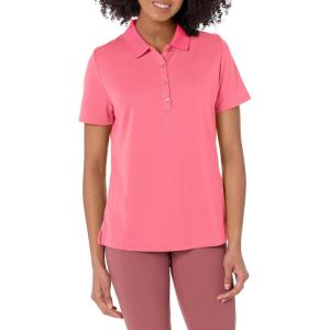 imageCallaway Womens Solid Swing Tech Short Sleeve Golf Polo ShirtCoral Paradise