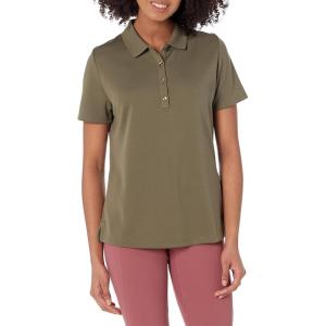 imageCallaway Womens Solid Swing Tech Short Sleeve Golf Polo ShirtIndustrial Green