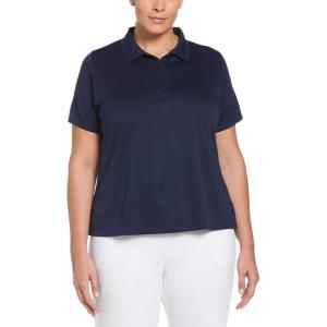imageCallaway Womens Solid Swing Tech Short Sleeve Golf Polo ShirtPeacoat