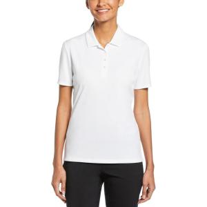imageCallaway Womens Tournament Short Sleeve Golf Polo Shirt Added Stretch MoistureWicking Sun ProtectionBright White