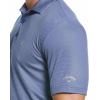 imageCallaway Mens Pro Spin Chevron Jacquard Short Sleeve Golf Polo Shirt MoistureWicking Durable Textured FabricBlue Horizon