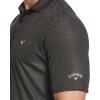 imageCallaway Mens Pro Spin Chevron Jacquard Short Sleeve Golf Polo Shirt MoistureWicking Durable Textured FabricCaviar Black