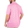 imageCallaway Mens Pro Spin Chevron Jacquard Short Sleeve Golf Polo Shirt MoistureWicking Durable Textured FabricPink Sunset