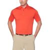 imageCallaway Mens Solid Micro Hex Performance Golf Polo Shirt with UPF 50 Protection Size Small3x Big ampamp TallBittersweet