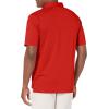 imageCallaway Mens Solid Micro Hex Performance Golf Polo Shirt with UPF 50 Protection Size Small3x Big ampamp TallBittersweet