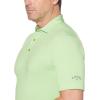 imageCallaway Mens Solid Micro Hex Performance Golf Polo Shirt with UPF 50 Protection Size Small3x Big ampamp TallJade Lime