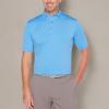 imageCallaway Mens Solid Micro Hex Performance Golf Polo Shirt with UPF 50 Protection Size Small3x Big ampamp TallMarina