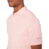 imageCallaway Mens Solid Micro Hex Performance Golf Polo Shirt with UPF 50 Protection Size Small3x Big ampamp TallPowder Pink