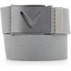 imageCallaway Mens VLogo Web Golf Belt Durable Textured Stretch Material Metal Tip ampamp Adjustable Buckle Solid ColorBlack