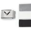 imageCallaway Mens VLogo Web Golf Belt Durable Textured Stretch Material Metal Tip ampamp Adjustable Buckle Solid ColorBlack