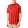 imageCallaway Mens Solid Micro Hex Performance Golf Polo Shirt with UPF 50 Protection Size Small3x Big ampamp TallBittersweet