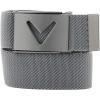imageCallaway Mens VLogo Web Golf Belt Durable Textured Stretch Material Metal Tip ampamp Adjustable Buckle Solid ColorGriffin