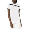 imageCallaway Womens Swingtech Asymmetrical Color Block Short Sleeve Golf Polo ShirtBrilliant White