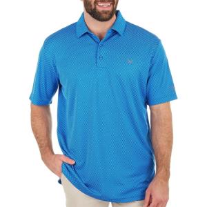 imageCallaway Mens Pro Spin Chevron Jacquard Short Sleeve Golf Polo Shirt MoistureWicking Durable Textured FabricMagnetic Blue