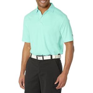 imageCallaway Mens Solid Micro Hex Performance Golf Polo Shirt with UPF 50 Protection Size Small3x Big ampamp TallAruba Blue