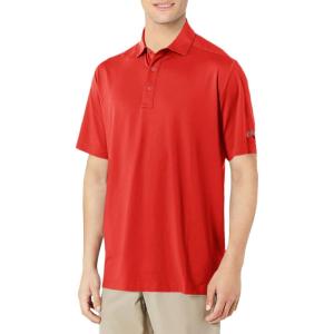 imageCallaway Mens Solid Micro Hex Performance Golf Polo Shirt with UPF 50 Protection Size Small3x Big ampamp TallBittersweet