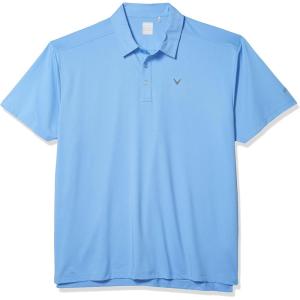 imageCallaway Mens Solid Micro Hex Performance Golf Polo Shirt with UPF 50 Protection Size Small3x Big ampamp TallCornflower Blue