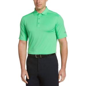 imageCallaway Mens Solid Micro Hex Performance Golf Polo Shirt with UPF 50 Protection Size Small3x Big ampamp TallIrish Green