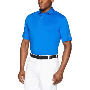 imageCallaway Mens Solid Micro Hex Performance Golf Polo Shirt with UPF 50 Protection Size Small3x Big ampamp TallMagnetic Blue