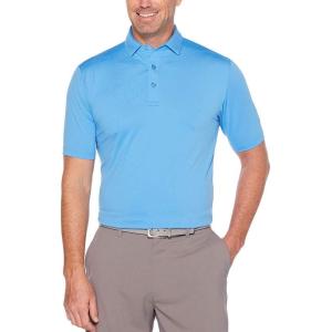 imageCallaway Mens Solid Micro Hex Performance Golf Polo Shirt with UPF 50 Protection Size Small3x Big ampamp TallMarina