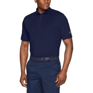 imageCallaway Mens Solid Micro Hex Performance Golf Polo Shirt with UPF 50 Protection Size Small3x Big ampamp TallPeacoat
