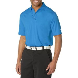imageCallaway Mens Solid Micro Hex Performance Golf Polo Shirt with UPF 50 Protection Size Small3x Big ampamp TallVallarta Blue