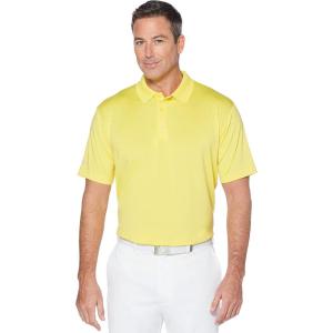 imageCallaway Mens Solid Optidri Short Sleeve Golf Polo Shirt with Stretch Fabric Sun Protection Extended Sizes Small4xlLemon Zest