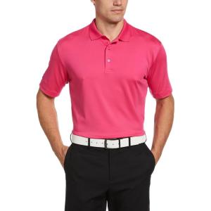 imageCallaway Mens Solid Optidri Short Sleeve Golf Polo Shirt with Stretch Fabric Sun Protection Extended Sizes Small4xlVery Berry