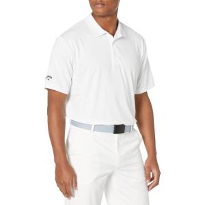 imageCallaway Mens Solid Optidri Short Sleeve Golf Polo Shirt with Stretch Fabric Sun Protection Extended Sizes Small4xlWhite