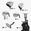 imageCallaway Golf Mens Strata Intro Complete 9 Piece Set Regular Flex Right Hand Steel Gray