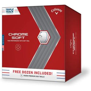 imageCallaway Golf 2022 Chrome Soft Golf Balls True Track RedBlueTriple Track White