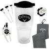 imageCallaway Golf 24oz Clear Patch Tumbler Gift Set  includes golf towel 24oz tumbler plastic golf tees a poker chip ball marker and a divot tool