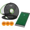 imageIZZO Golf Short Game Golf Chipping Net ampamp Practice Mat Set
