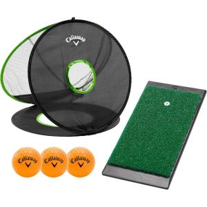 imageIZZO Golf Short Game Golf Chipping Net ampamp Practice Mat Set