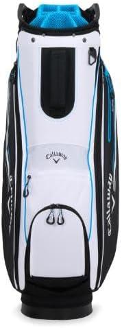 imageCallaway Golf CHEV 14 Cart BagWhiteBlackCyan
