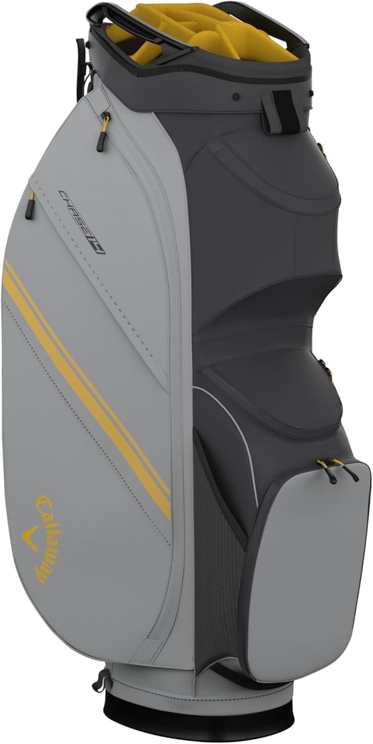 imageCallaway Golf Chase 14 Cart BagCharcoalSilverGoldenrod