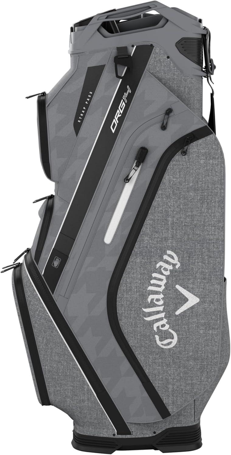 imageCallaway Golf ORG 14 Cart Bag NavyFlow YellowCarcoal HoundsCharcoal Heather